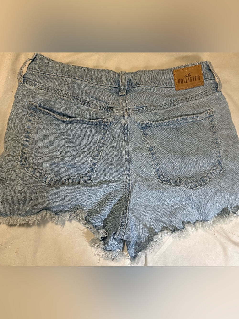 Hollister Light Blue Denim high rise mom short